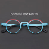 Mytes Round Pure Titanium Glasses Frame Round Frames Southood C4Blue